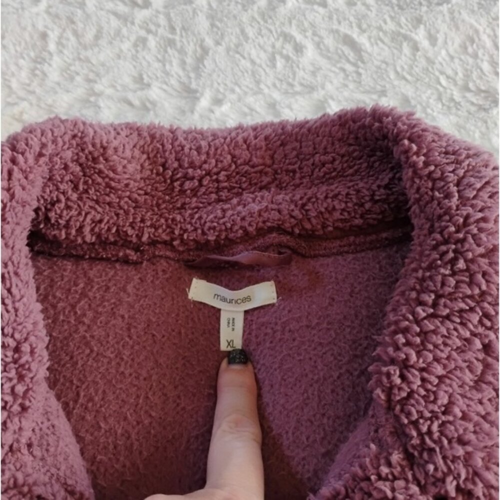 Maurices Button Down Sherpa Shacket - image 4